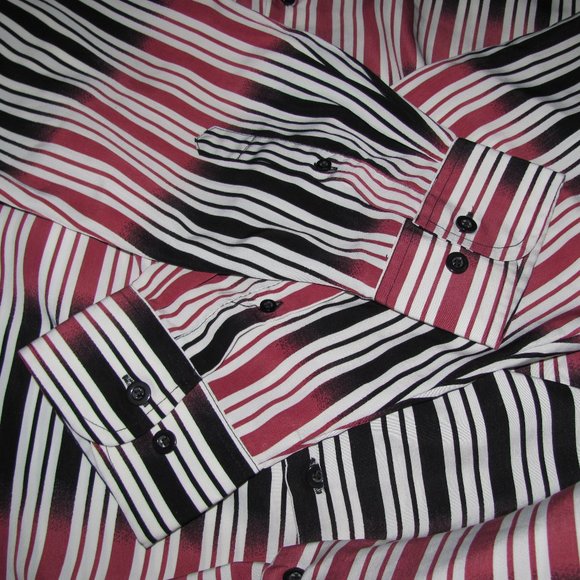Mens' Vintage 1990s Gochu Brand 100% Polyester Button Front Shirt Size XL - Picture 3 of 6